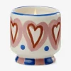 Adopo Hearts Ceramic Candle - Rosewood Vanilla
