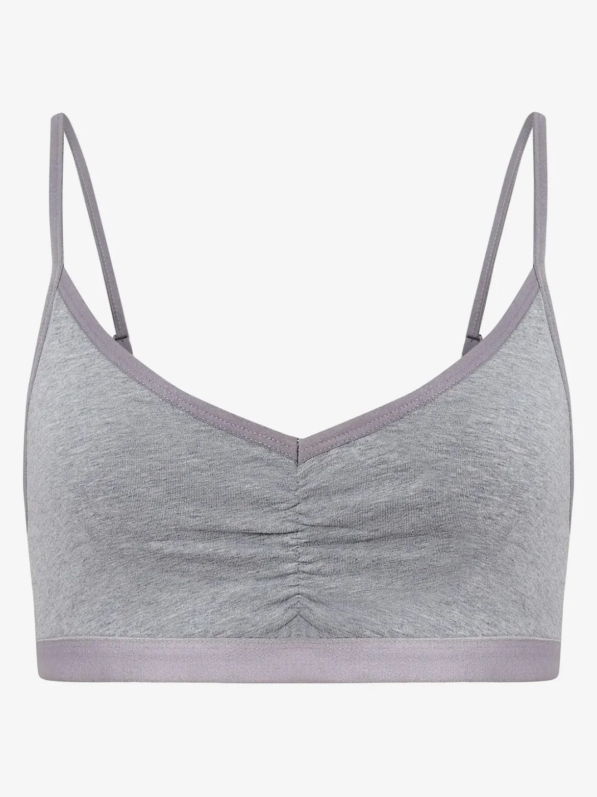 Anastasia Organic Cotton Bra - Marl Grey