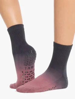 Aria Grip Socks - Wine Ombre