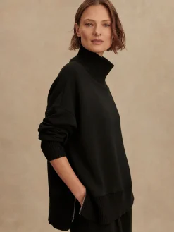 Barker High Neck Sweat - Black