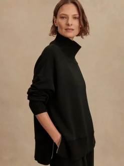 Barker High Neck Sweat - Black