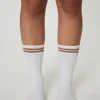 Crew Socks - Brownie Striped