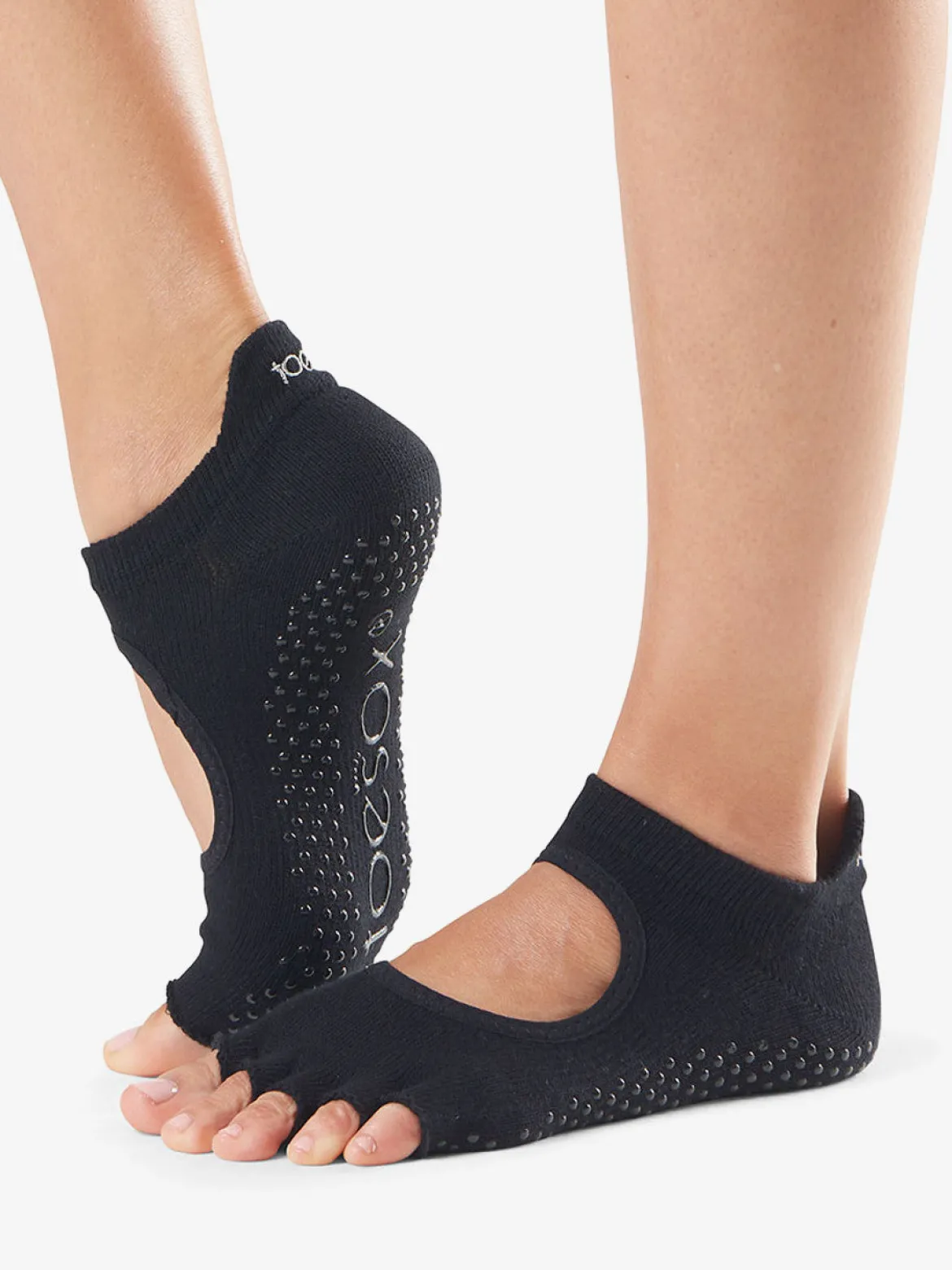 Half Toe Bellarina Grip Socks - Black