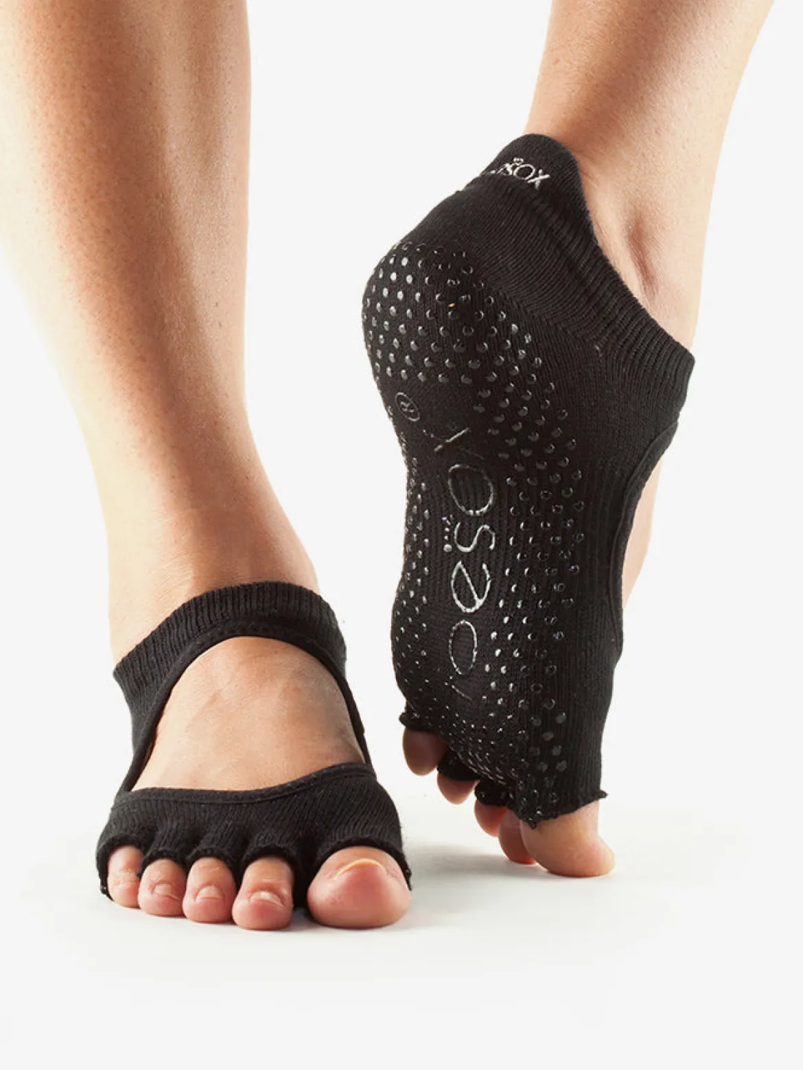 Half Toe Bellarina Grip Socks - Black