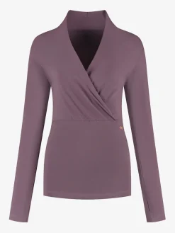 Ishtar Long Sleeve Yoga Top - Berry