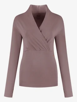Ishtar Long Sleeve Yoga Top - Fireclay
