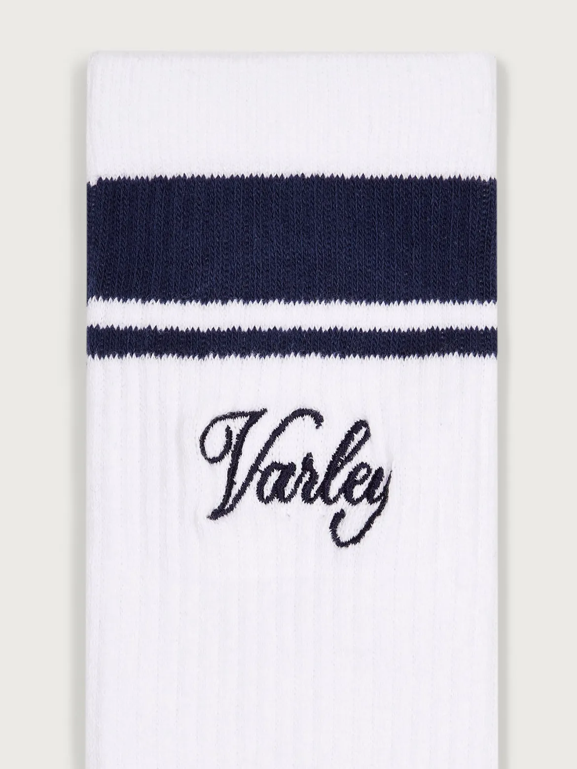 Lamar Club Stripe Sock - White/Blue Nights