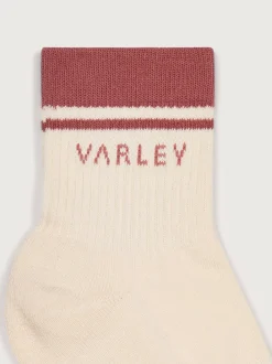 Lenni Half Crew Sock - Egret/Dusty Rose