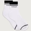 Lenni Half Crew Sock - White/Black
