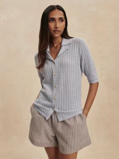 Madelene Knit Shirt - Pale Iris