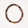 Mala Bead Bracelet - Black Rhodonite