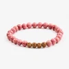 Mala Bead Bracelet - Pink Rhodonite