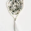 Mala Bead Necklace - Tree Agate & Mother of Pearl