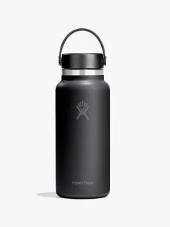 946ml (32oz) Wide Mouth with Flex Cap - Black