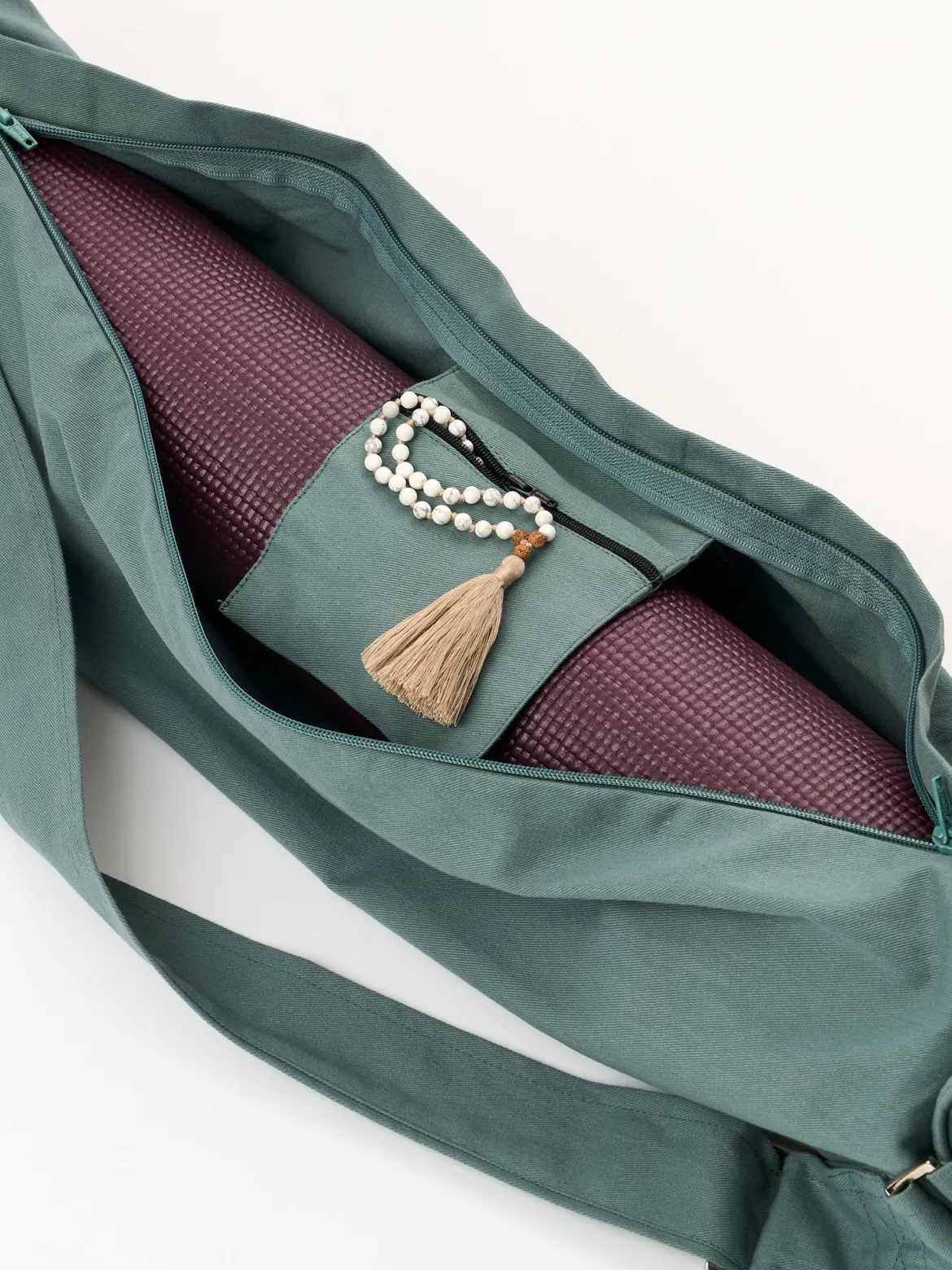Organic Cotton Zip Up Yoga Bag