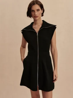 Rebecca Zip Through Dress - Black