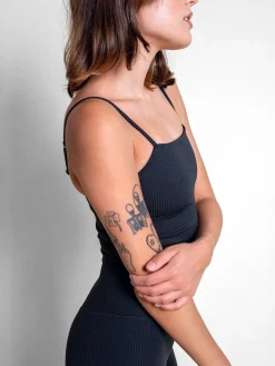 Rib Cami Top - Black