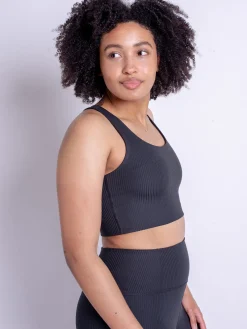 Rib Paloma Bra - Black