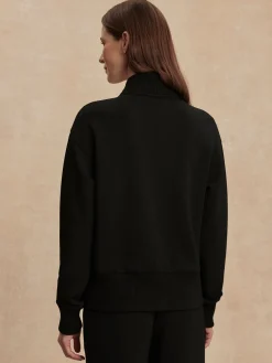 Sally Half Zip Sweat - Black