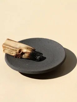 Stoneware Smudging Dish - Raw Black
