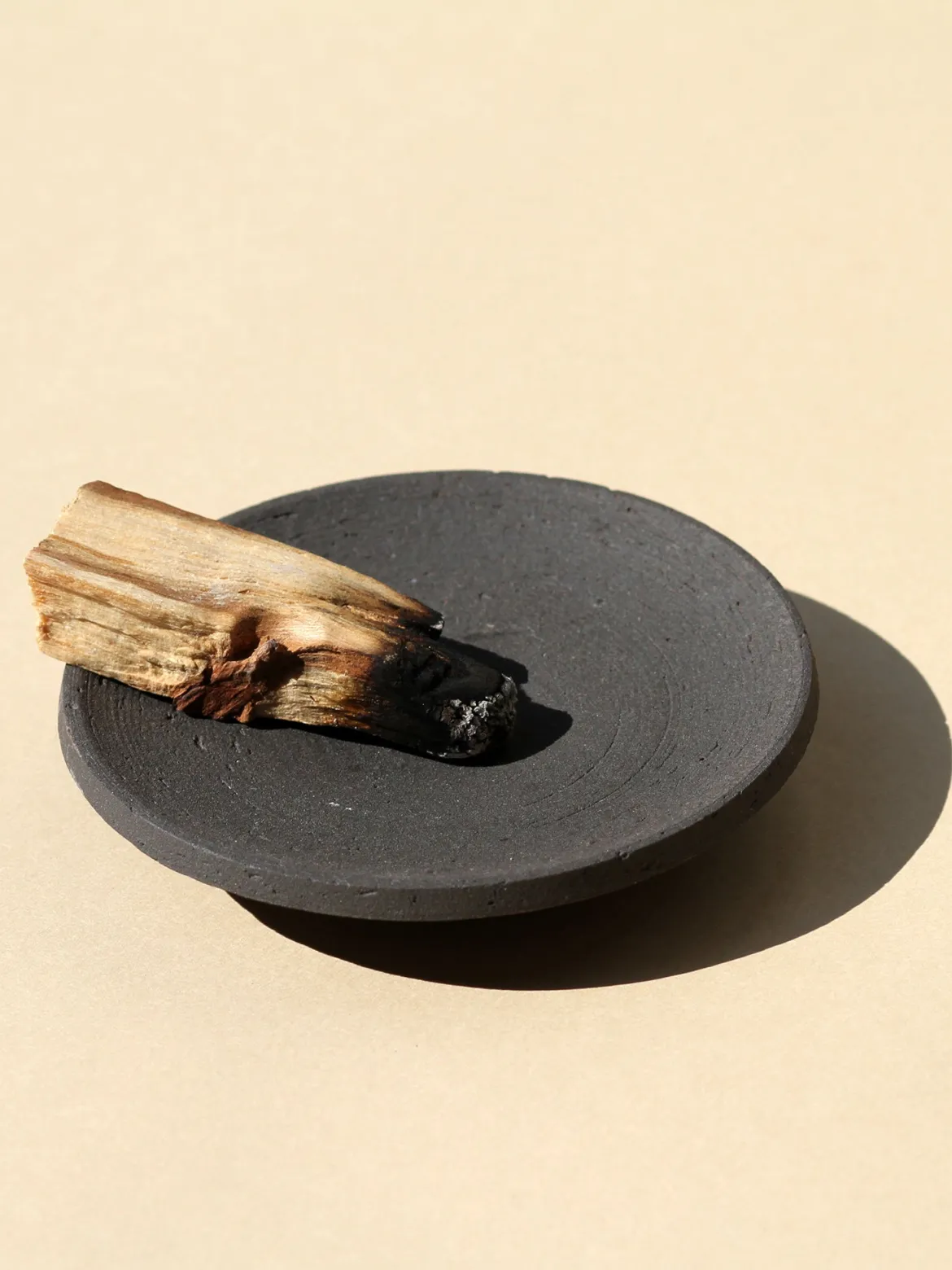 Stoneware Smudging Dish - Raw Black