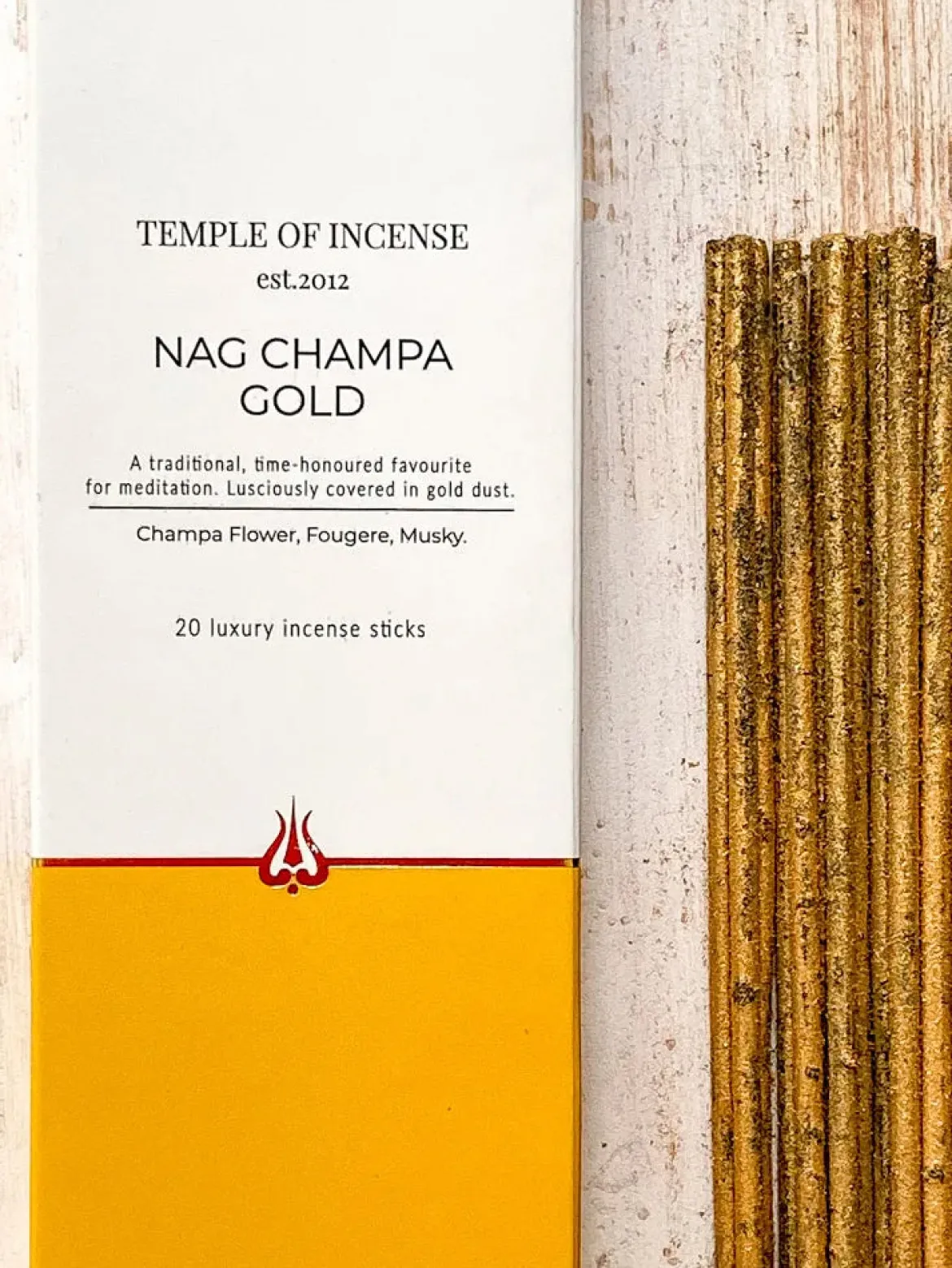 Temple of Incense - Nag Champa Gold Incense Sticks