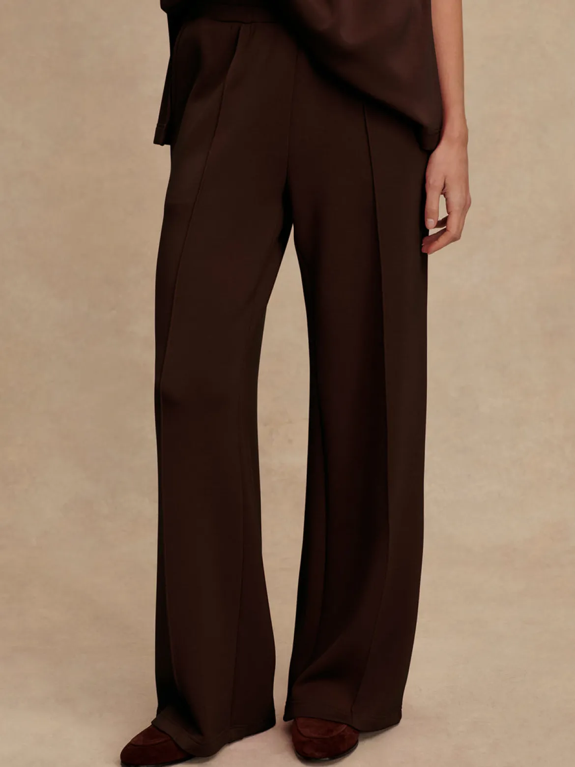 The Wide Leg Pant 30 - Coffee Bean