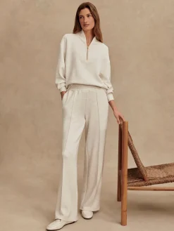 The Wide Leg Pant 30 - Ivory Marl