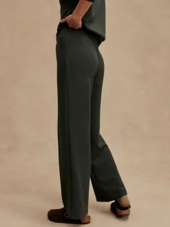 The Wide Leg Pant 30 - Olive Marl