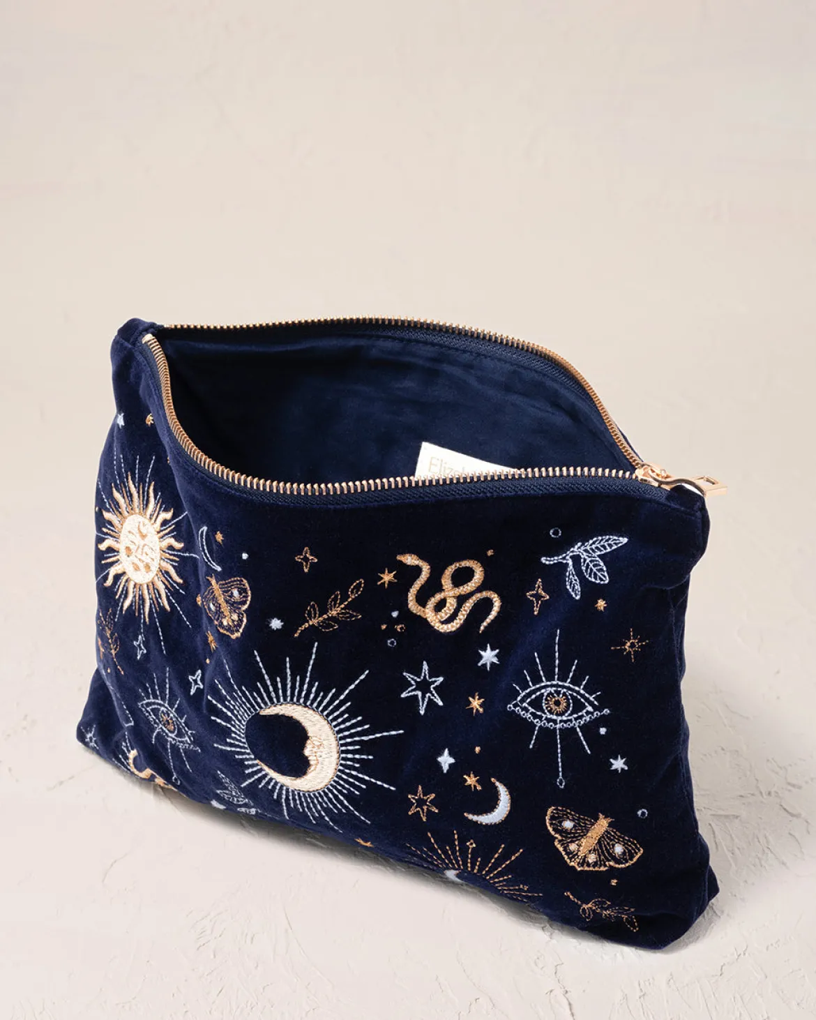 Velvet Everyday Pouch - Navy Boho Mysticism