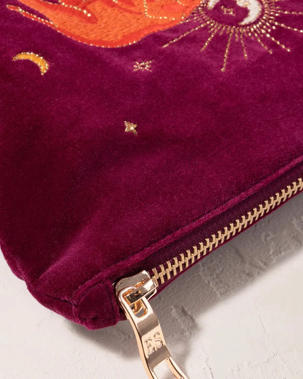 Velvet Mini Pouch - Ruby Enchanted Elephant