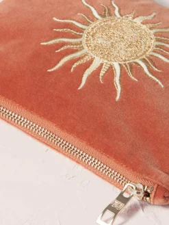Velvet Mini Pouch - Rust Sun Goddess